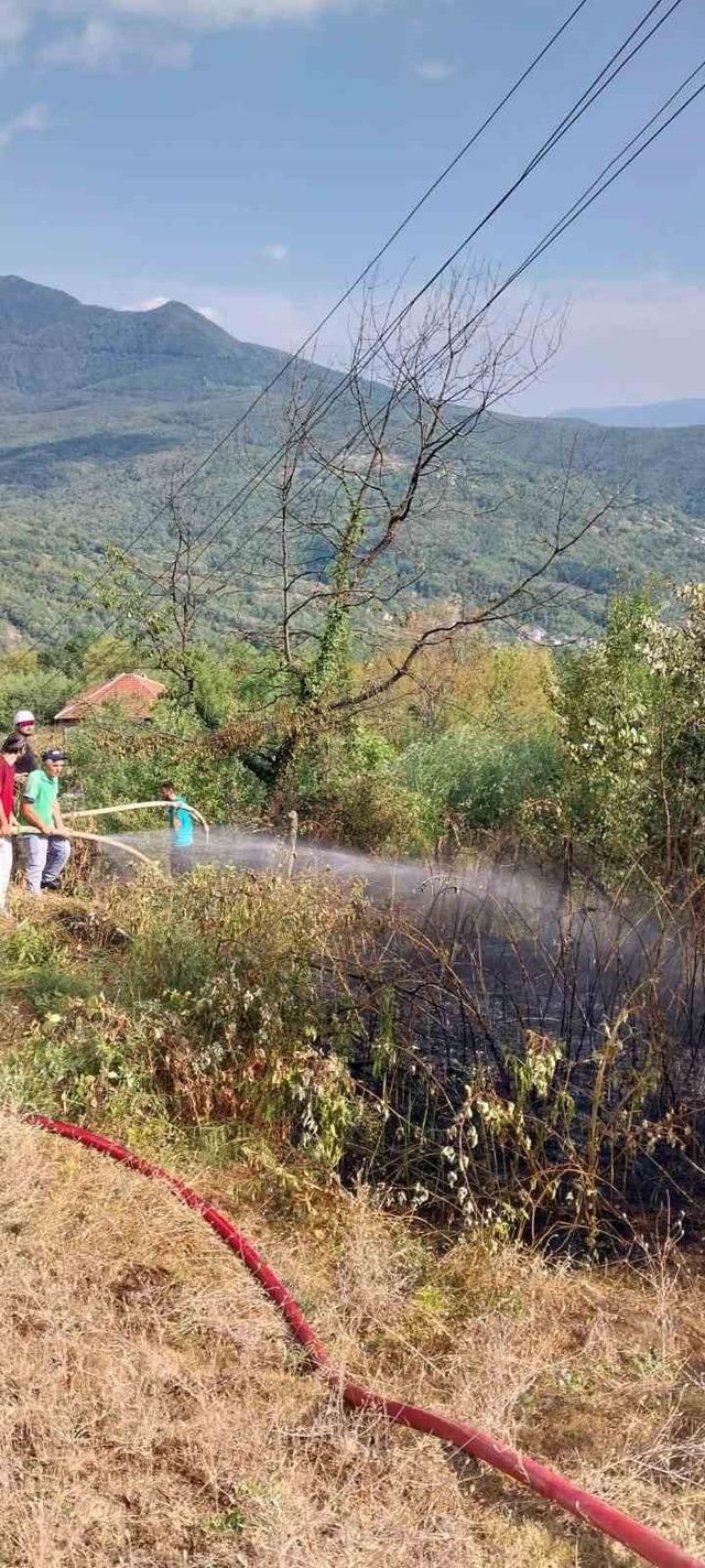 Çimenli bölgedeki yangın, evlere ve ormanlara sıçramadan yok oldu 2
