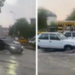 Şiddetli ankara'da etkili oldu, yollar sular altında kaldı, sürücüler engellendi
