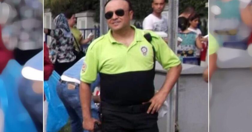 Polis memuru kalbine teslim oldu